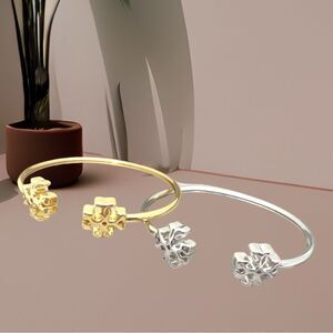 TORY BURCH KIRA SILVER CUFF BRACELET